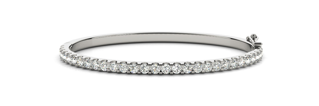 Diamond Round Bangle Bracelet