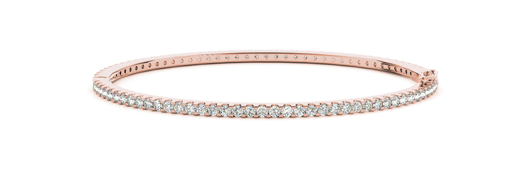 14K Rose Gold Round Diamond Fashion Bracelet