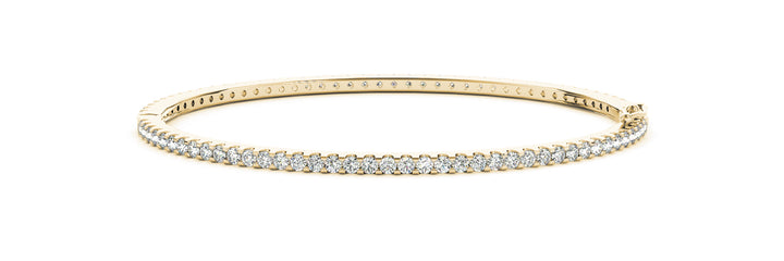 14K Yellow Gold 2.33ctw Round Diamond Bangle Bracelet