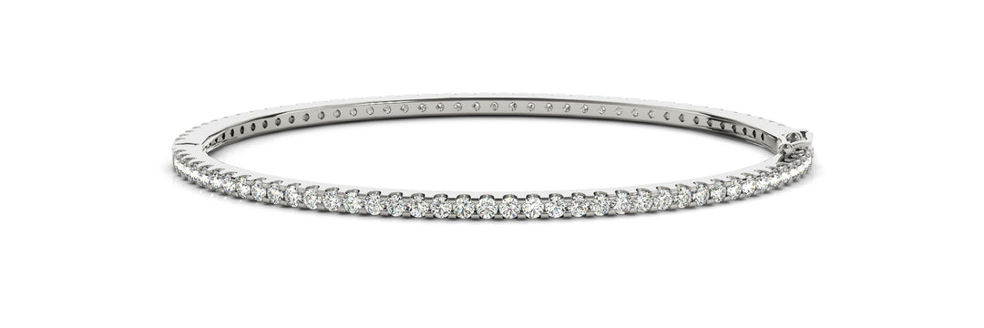 Multi-Diamond Traditional Bangle