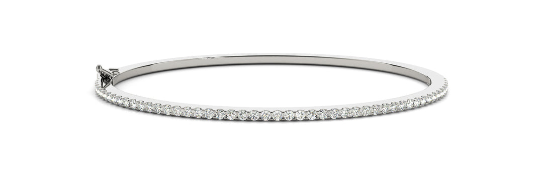 Lab Diamond Round Bangle Bracelet