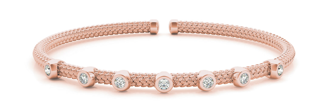 14K Rose Gold Diamond Fashion Bracelet