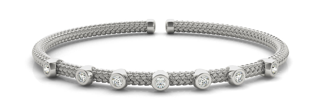 Italian Diamond Accent Bangle