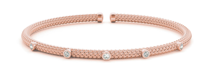 14K Rose Gold Diamond Fashion Bracelet