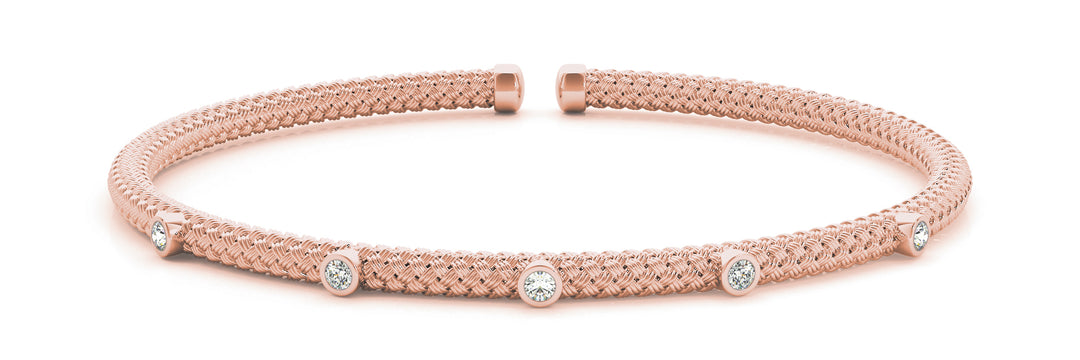 14K Rose Gold Diamond Fashion Bracelet