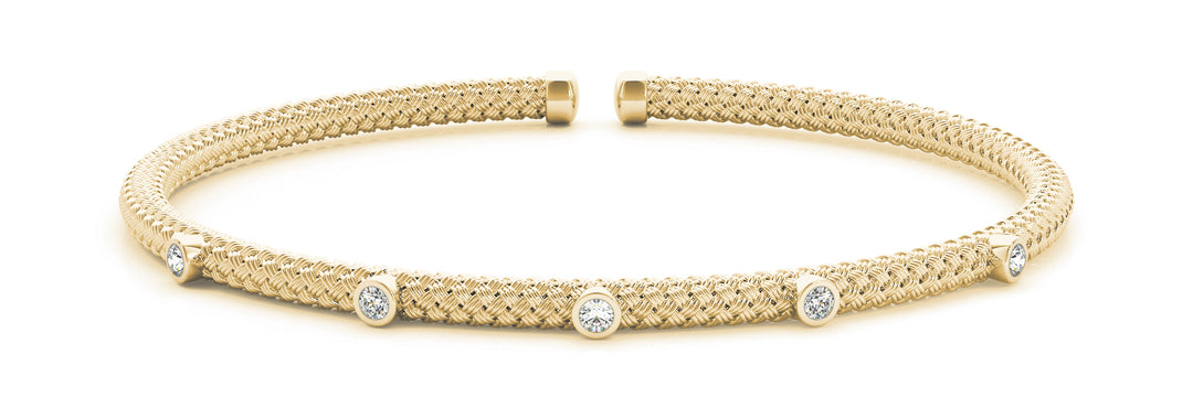 14K Yellow Gold Diamond Fashion Bracelet
