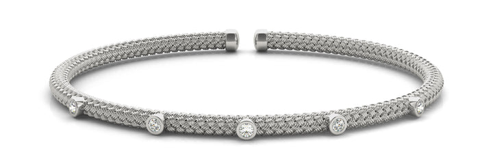 Italian Diamond Accent Gold Bangle