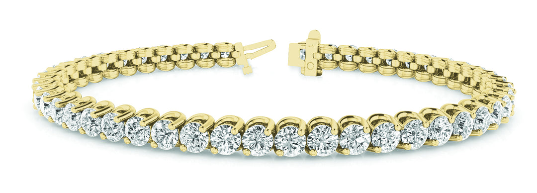 14K Yellow Gold 3.19ctw Diamond In-Line Bracelet