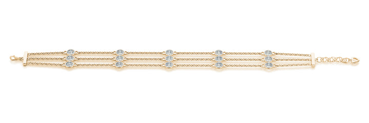 14K Yellow Gold Diamond Fashion Bracelet