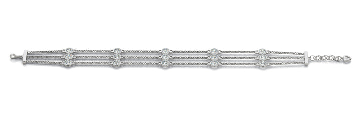 3-Row Diamond Chain Bracelet