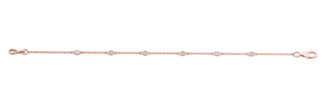 14K Rose Gold 1.8 CT Diamond Tennis Bracelet