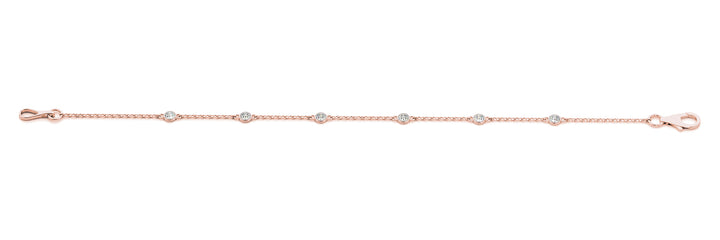 Rose Gold 1 CT Diamond Tennis Bracelet