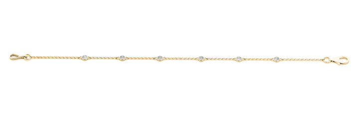 14K Yellow Gold 1.38ctw Round Diamond Bracelet