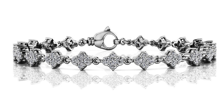Multi-Diamond Fashion Link Bracelet