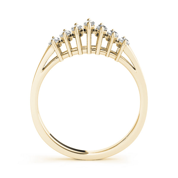 14K Yellow Gold Marquise Diamond Wedding Ring