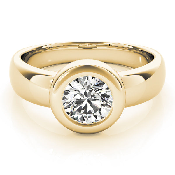 14K Yellow Gold 1ct Diamond Solitaire Engagement Ring