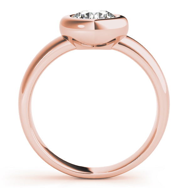 1ct Round Diamond 18K Rose Gold Engagement Ring