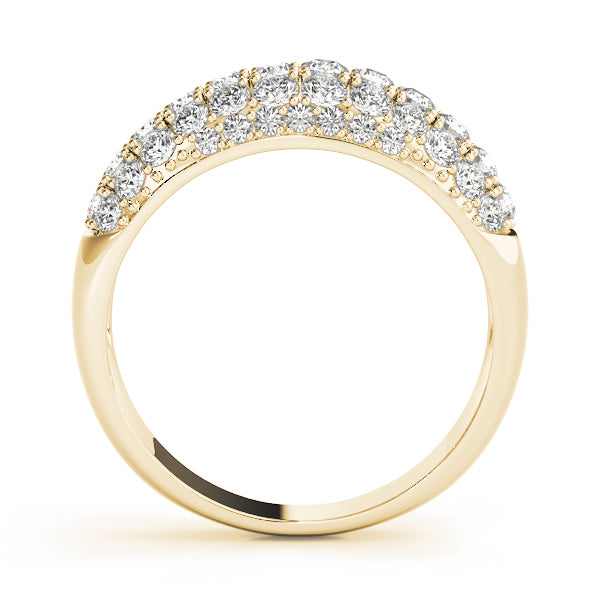 18K Yellow Gold 1 ct Pave Diamond Wedding Band