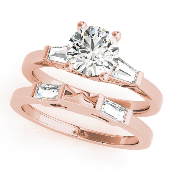 18K Rose Gold 1 ct Diamond Engagement Ring
