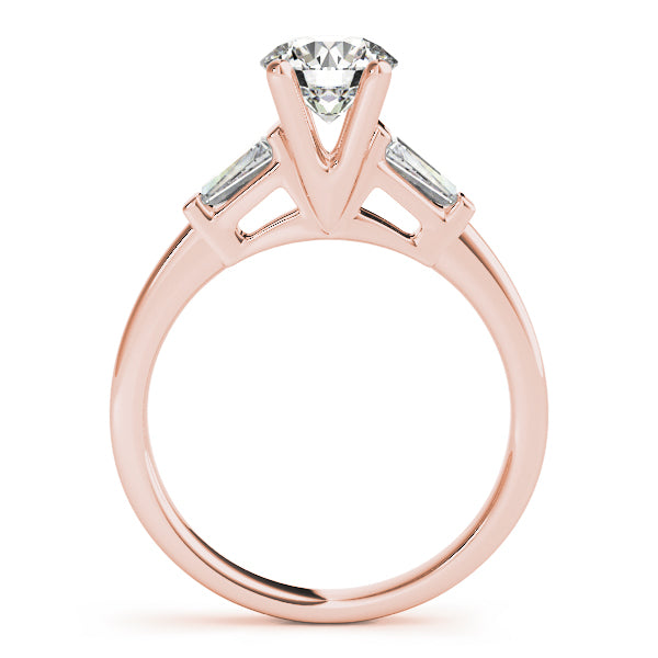 14K Rose Gold Diamond Engagement Ring 0.7 ctw