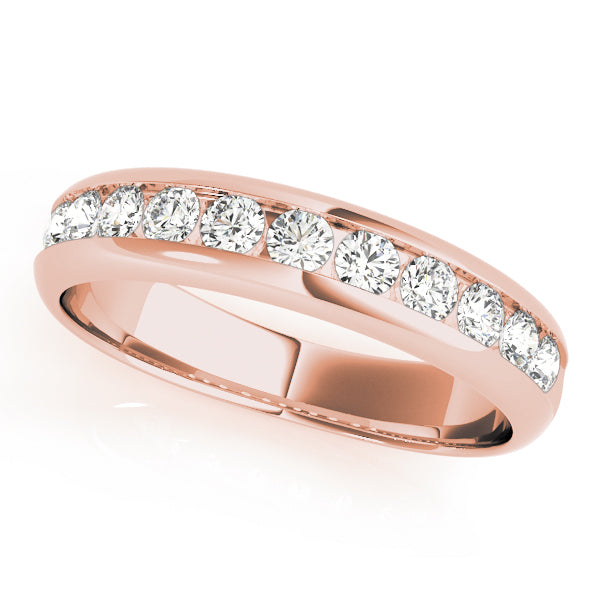 14K Rose Gold Diamond Wedding Ring