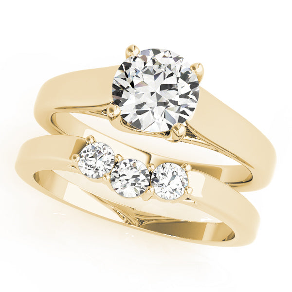 14K Yellow Gold 1 CT Diamond Engagement Ring