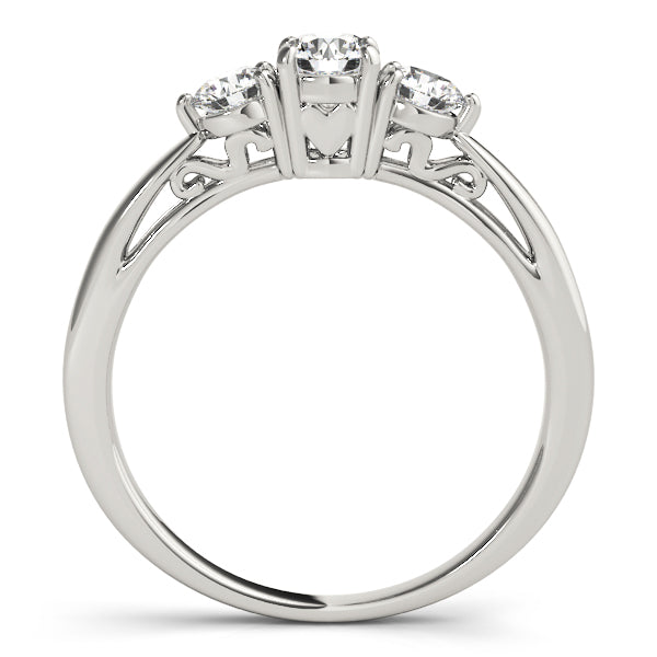 1.26 CT Round Diamond Three-Stone Ring