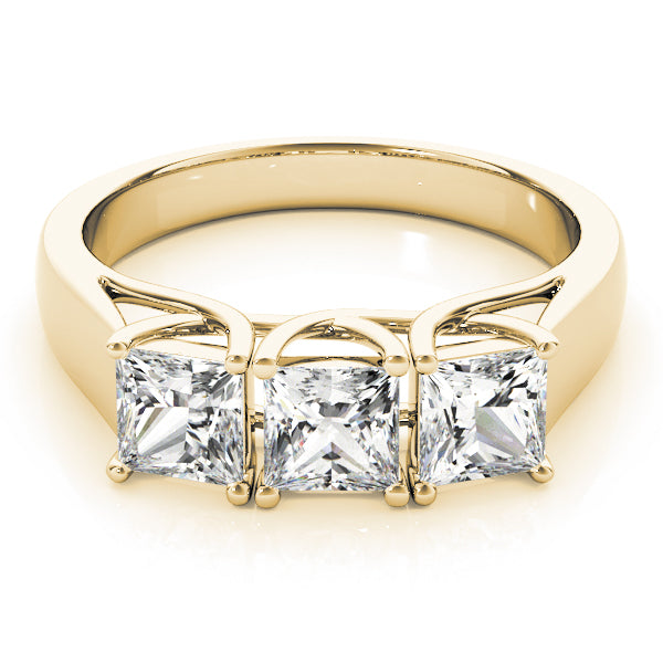 14K Yellow Gold Princess Diamond Engagement Ring