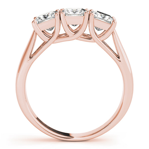 14K Rose Gold Princess Diamond Engagement Ring