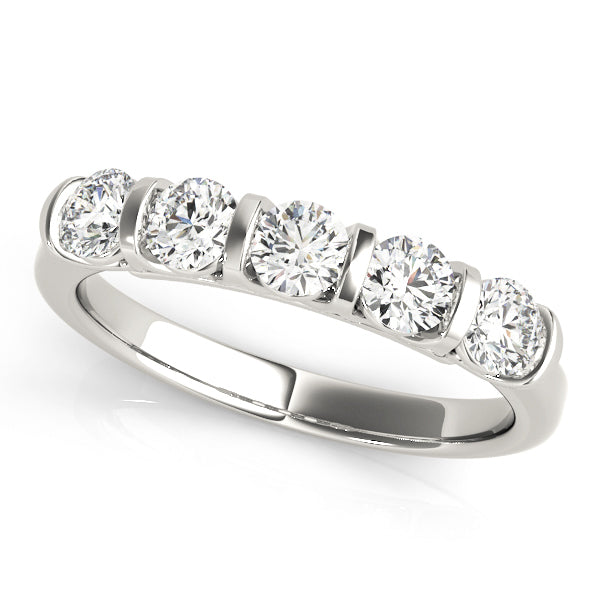 Multi-Diamond Gold Wedding Ring