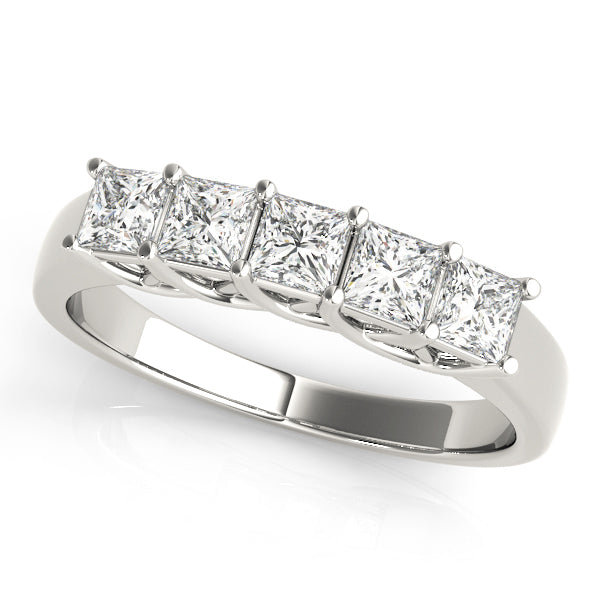 Princess Diamond Multi-Stone Wedding Band