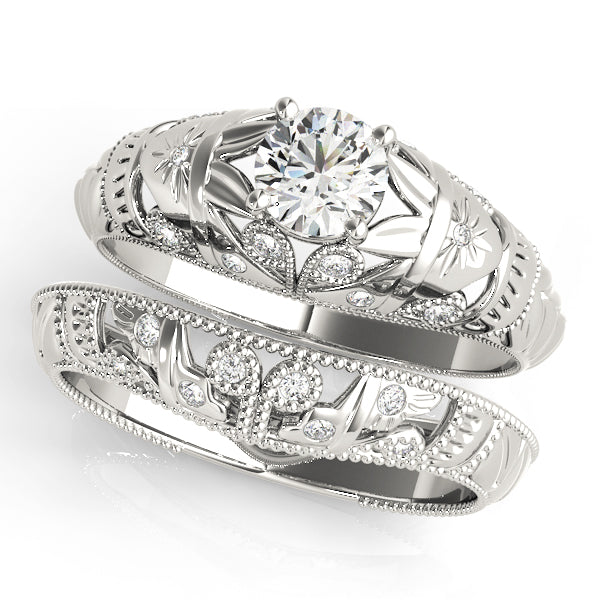 Vintage 0.33ct Round Diamond Engagement Ring