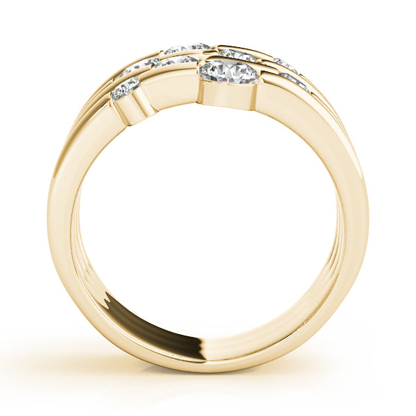 14K Yellow Gold Round Lab Diamond Ring