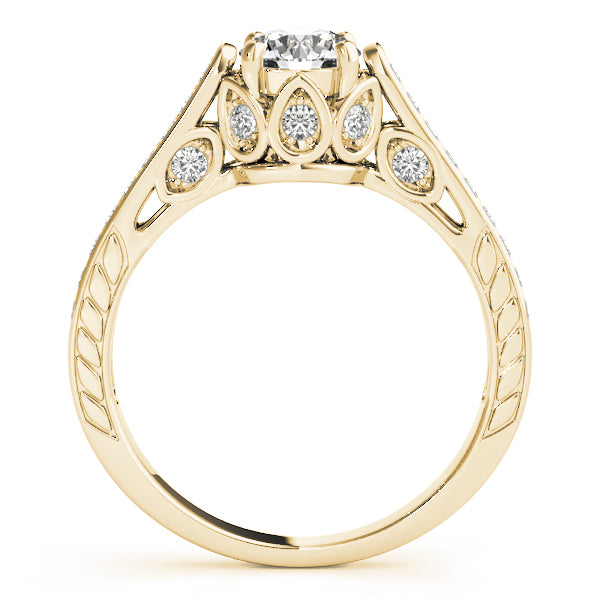 18K Yellow Gold Vintage Diamond Engagement Ring