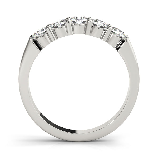 5-Stone Round Diamond Wedding Band