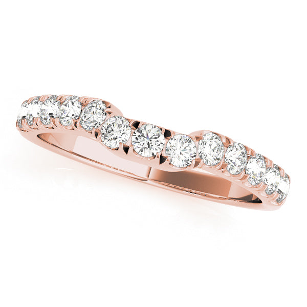 18K Rose Gold 3/8 ct tw Diamond Wedding Ring
