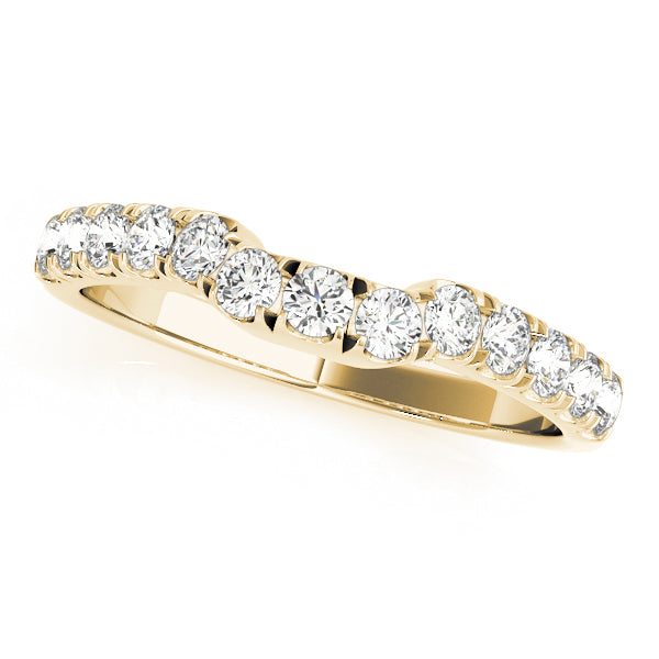 18K Yellow Gold 1/3 ct Diamond Wedding Band
