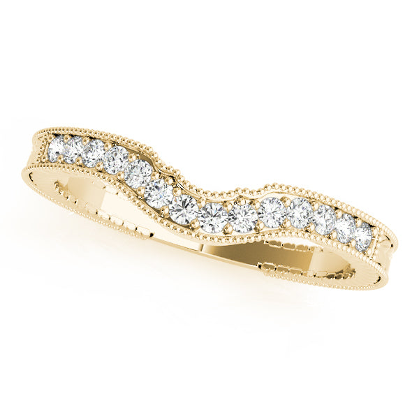 18K Yellow Gold Multi-Diamond Wedding Band