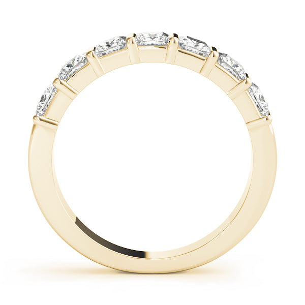 18K Yellow Gold Square Diamond Wedding Band