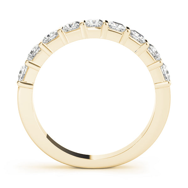 18K Yellow Gold Square Diamond Wedding Ring