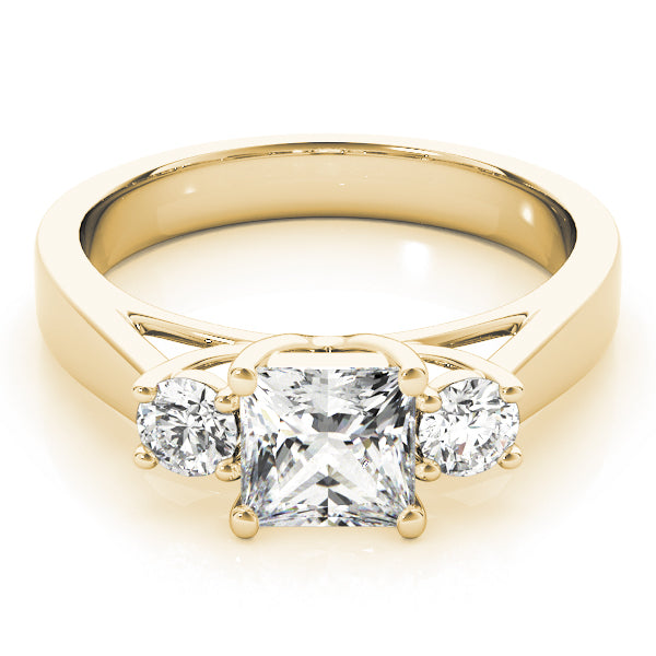 14K Yellow Gold 1 ct Diamond Three-Stone Ring