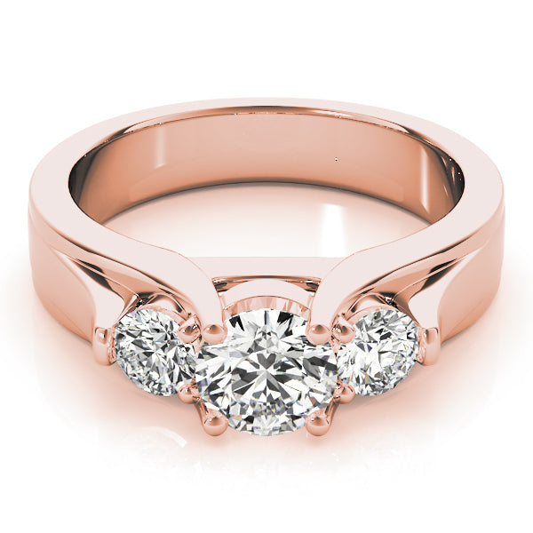 14K Rose Gold 1 CT Round Diamond Engagement Ring