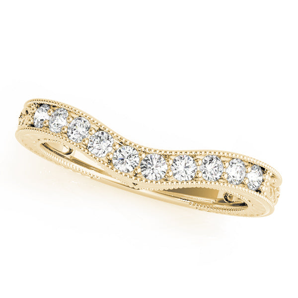 14K Yellow Gold 9-Diamond Wedding Band