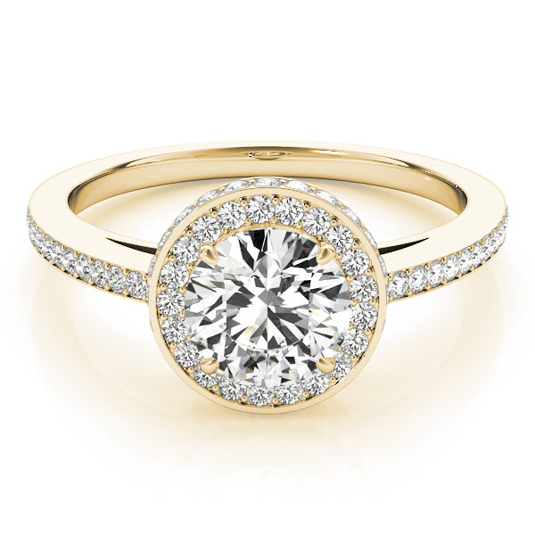 18K Yellow Gold 1.5 ctw Round Diamond Engagement Ring