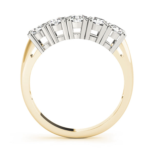 18K Yellow Gold 1 CT Diamond Wedding Band