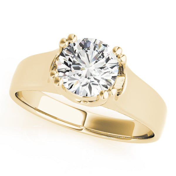 18K Yellow Gold 1 CT Diamond Engagement Ring
