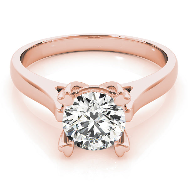 18K Rose Gold 1ct Diamond Engagement Solitaire Ring