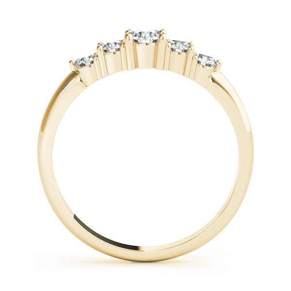 14K Yellow Gold 0.45 CT Diamond Wedding Band