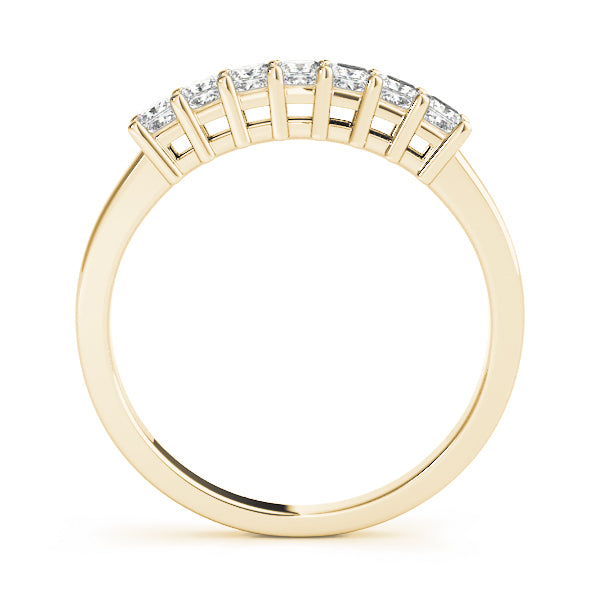 18K Yellow Gold Square Diamond Wedding Ring
