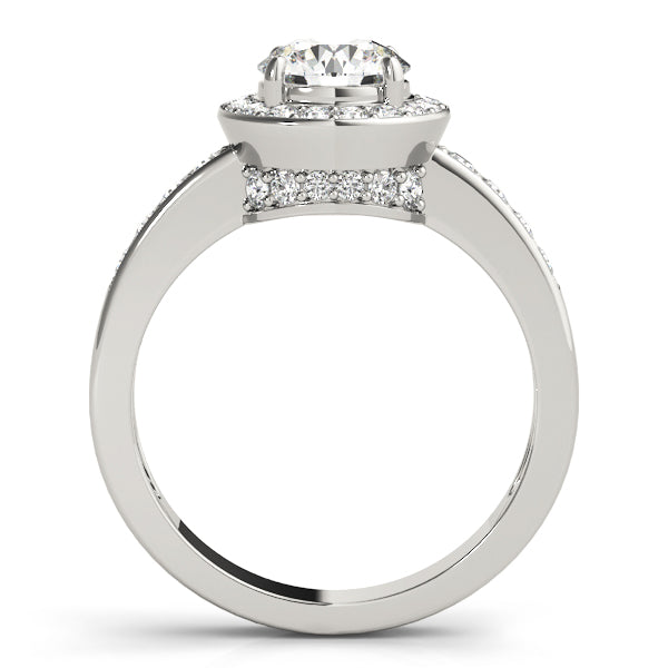 Premium Round Diamond Halo Engagement Ring